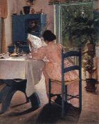 Laurits Andersen Ring at breakfast Sweden oil painting artist